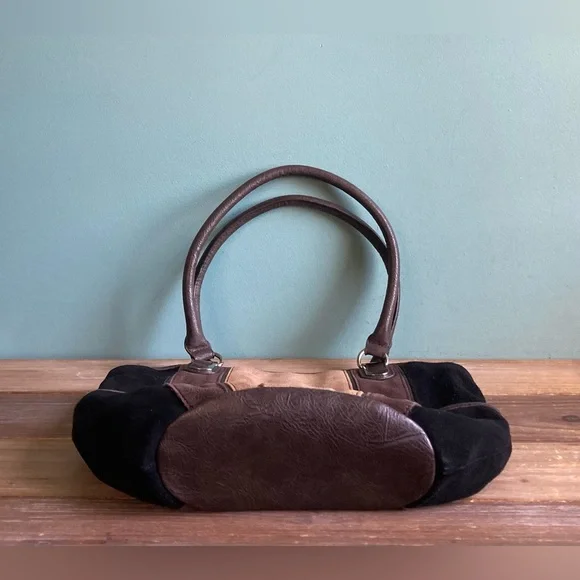 Tignanello Suede and Leather Shopper Bag - Picture 6 of 8